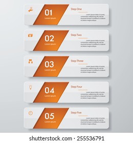 Design clean number banners template/graphic or website layout. Vector.