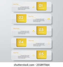 Design clean number banners template/graphic or website layout. Vector.