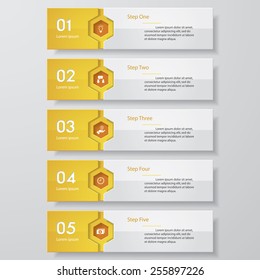 Design clean number banners template/graphic or website layout. Vector.