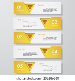 Design clean number banners template/graphic or website layout. Vector.