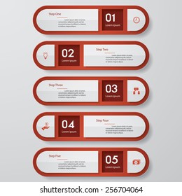 Design clean number banners template/graphic or website layout. Vector.