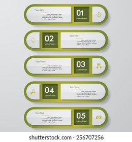 Design clean number banners template/graphic or website layout. Vector.
