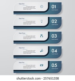 Design clean number banners template/graphic or website layout. Vector.