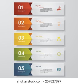 Design clean number banners template/graphic or website layout. Vector.