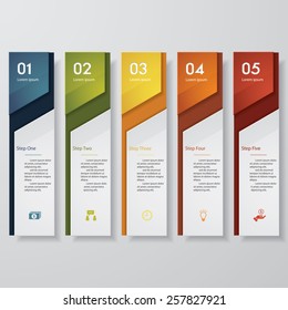 Design clean number banners template/graphic or website layout. Vector.