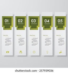 Design clean number banners template/graphic or website layout. Vector.