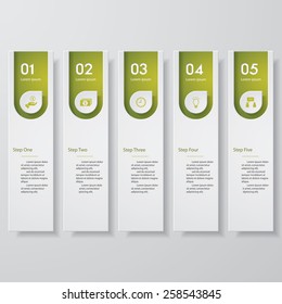 Design clean number banners template/graphic or website layout. Vector.