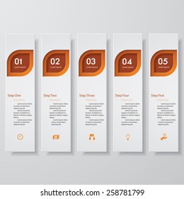Design clean number banners template/graphic or website layout. Vector.