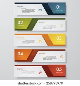 Design clean number banners template/graphic or website layout. Vector.