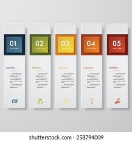 Design clean number banners template/graphic or website layout. Vector.
