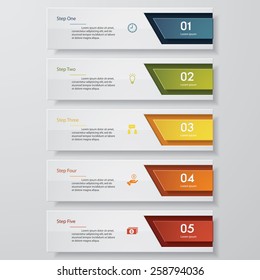 Design clean number banners template/graphic or website layout. Vector.