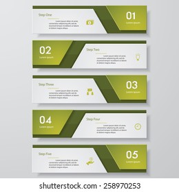 Design clean number banners template/graphic or website layout. Vector.