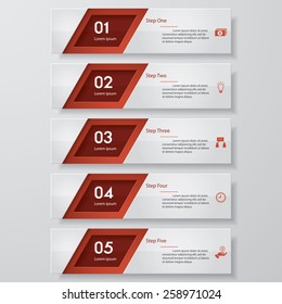 Design clean number banners template/graphic or website layout. Vector.