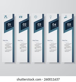 Design clean number banners template/graphic or website layout. Vector.