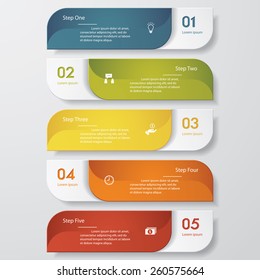 Design clean number banners template/graphic or website layout. Vector.