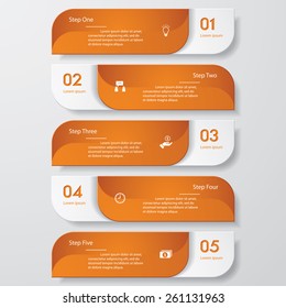 Design clean number banners template/graphic or website layout. Vector.