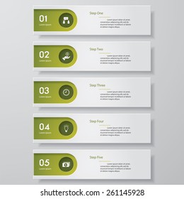 Design clean number banners template/graphic or website layout. Vector.