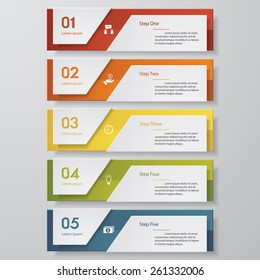 Design clean number banners template/graphic or website layout. Vector.