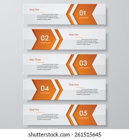 Design clean number banners template/graphic or website layout. Vector.