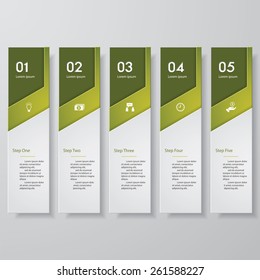 Design clean number banners template/graphic or website layout. Vector.