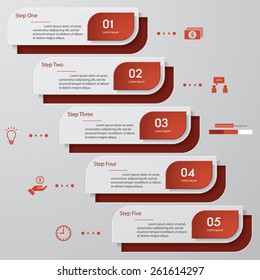 Design clean number banners template/graphic or website layout. Vector.