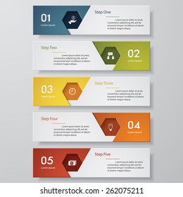 Design clean number banners template/graphic or website layout. Vector.