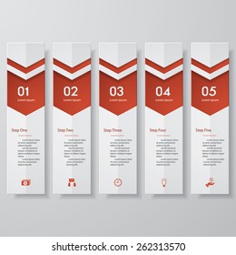 Design clean number banners template/graphic or website layout. Vector.
