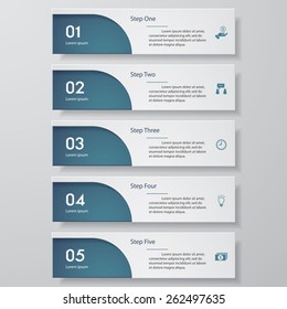 Design clean number banners template/graphic or website layout. Vector.