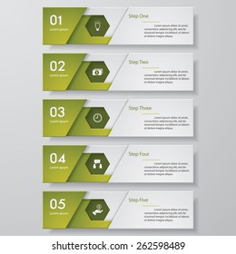 Design clean number banners template/graphic or website layout. Vector.