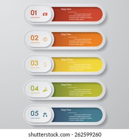 Design clean number banners template/graphic or website layout. Vector.