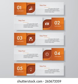 Design clean number banners template/graphic or website layout. Vector.