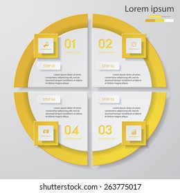 Design clean number banners template/graphic or website layout. Vector.