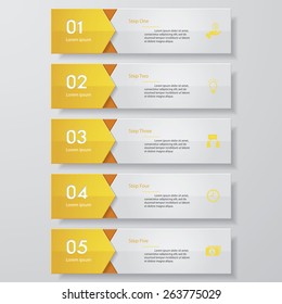 Design clean number banners template/graphic or website layout. Vector.