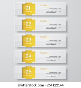 Design clean number banners template/graphic or website layout. Vector.