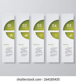 Design clean number banners template/graphic or website layout. Vector.