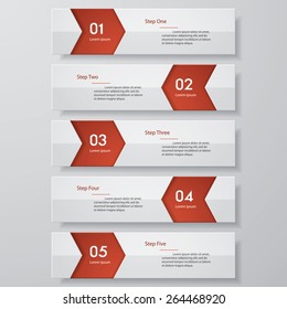 Design clean number banners template/graphic or website layout. Vector. 