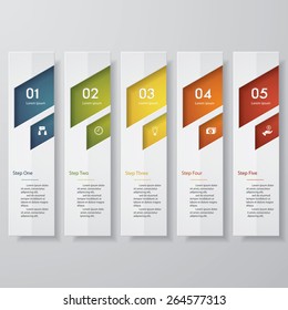 Design clean number banners template/graphic or website layout. Vector.