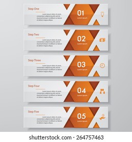 Design clean number banners template/graphic or website layout. Vector.
