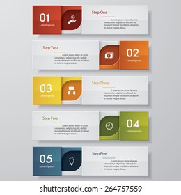 Design clean number banners template/graphic or website layout. Vector.