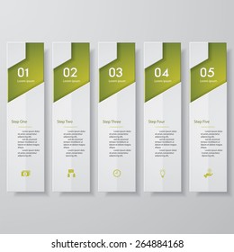 Design clean number banners template/graphic or website layout. Vector.