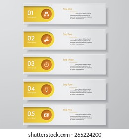 Design clean number banners template/graphic or website layout. Vector.