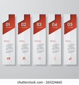 Design clean number banners template/graphic or website layout. Vector.