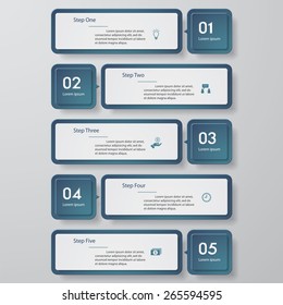 Design clean number banners template/graphic or website layout. Vector.