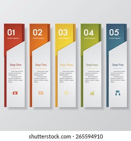 Design clean number banners template/graphic or website layout. Vector.