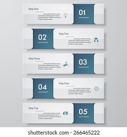 Design clean number banners template/graphic or website layout. Vector.