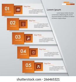 Design clean number banners template/graphic or website layout. Vector.