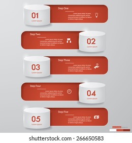 Design clean number banners template/graphic or website layout. Vector.