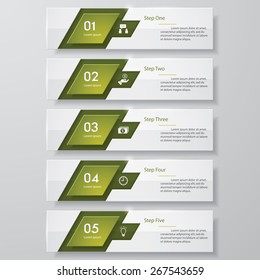 Design clean number banners template/graphic or website layout. Vector.