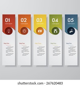 Design clean number banners template/graphic or website layout. Vector.