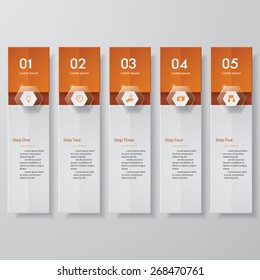 Design clean number banners template/graphic or website layout. Vector.
